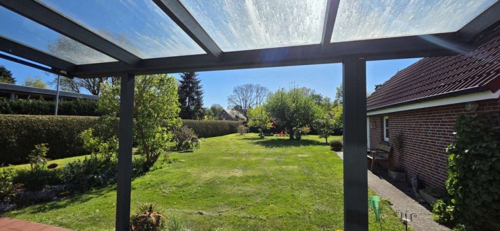 Blick von der Terrasse Einfamilienhaus Westoverledingen