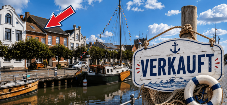 Au�enansicht Weener Einfamilienhaus Schmuckst�ck am Hafen mit Wintergarten!