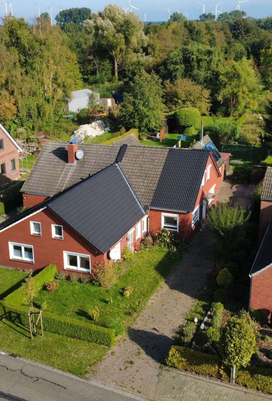 Vorderansicht Doppelhaush�lfte Weener
