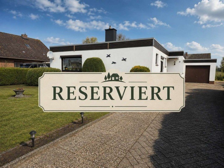 reserviert Weener Einfamilienhaus Solides Flachdachhaus mit Gartenidylle in angenehmer Wohnlage